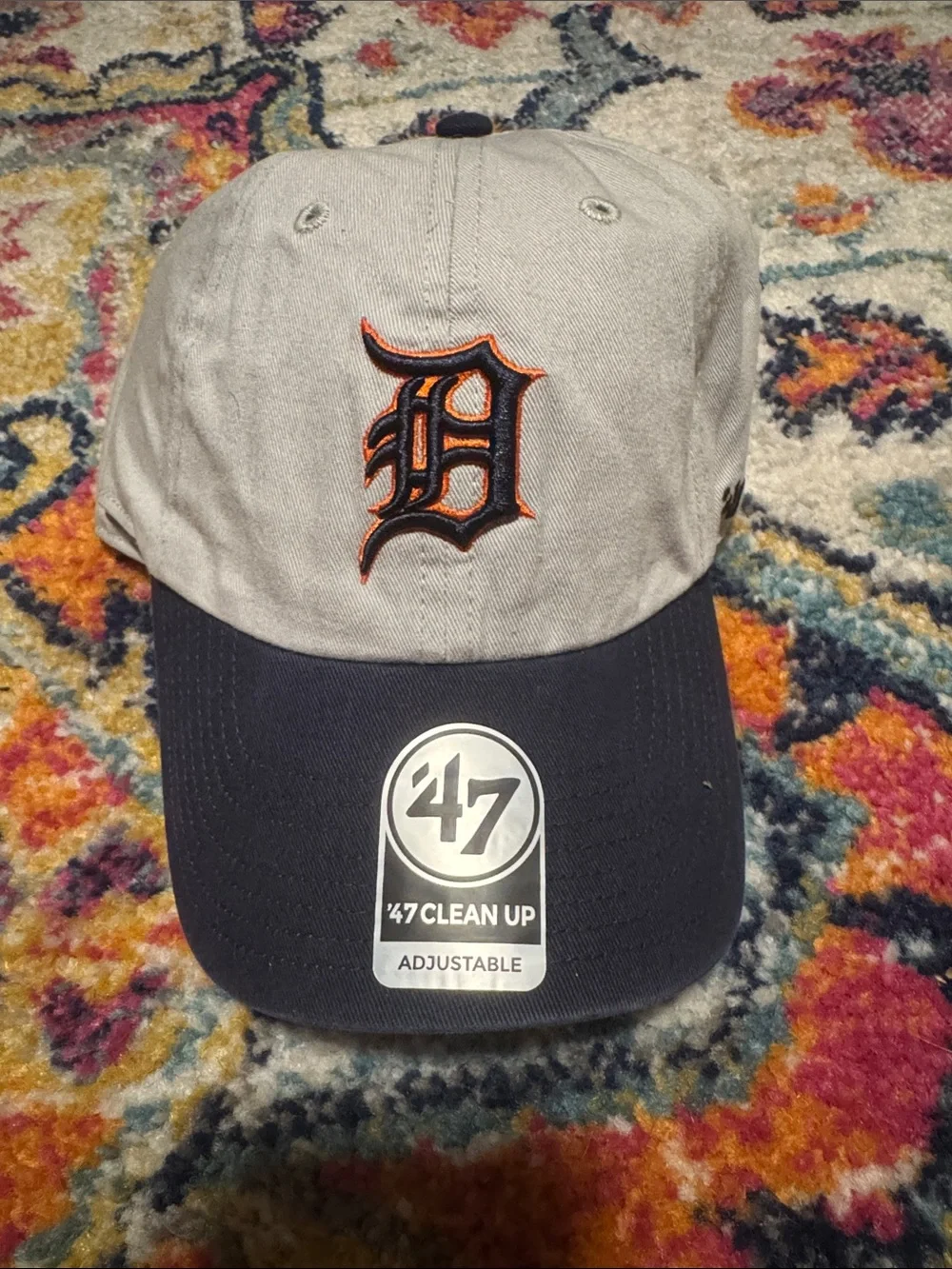 '47 Detroit Tigers Two-Tone Clean Up Cap - Gray & Navy